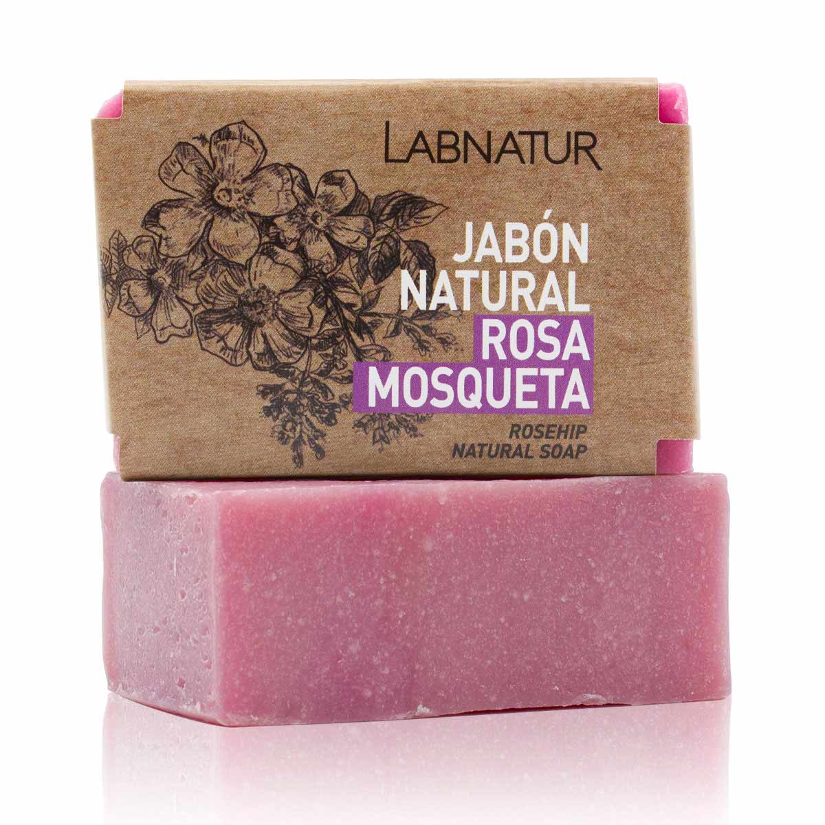 Jabón Natural Rosa Mosqueta Labnatur 100 g | Regenera y Suaviza | Piel con Marcas | Vegano_0