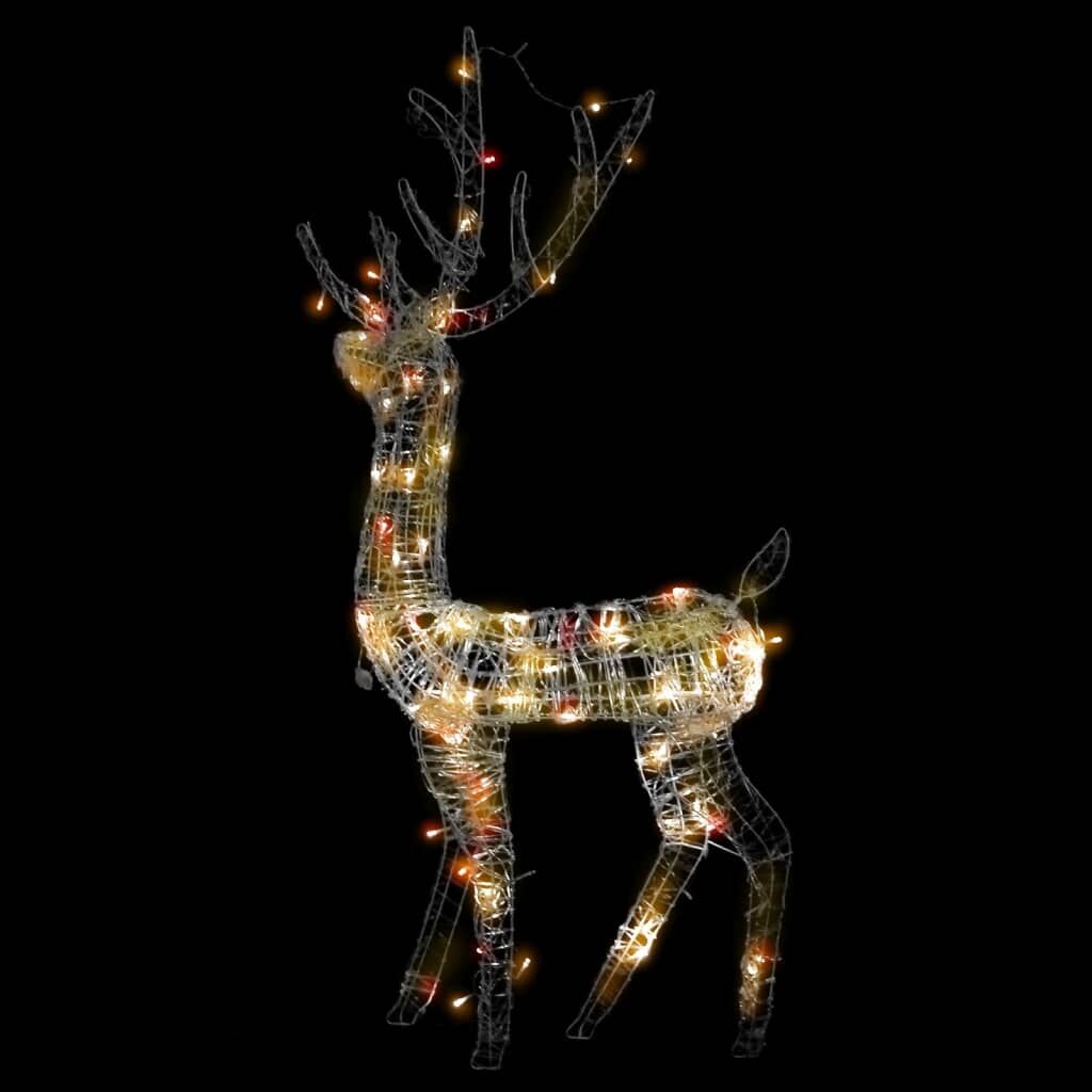 Vidaxl Adorno De Reno De Navidad Acrílico De Colores 140 Leds 120 Cm_3