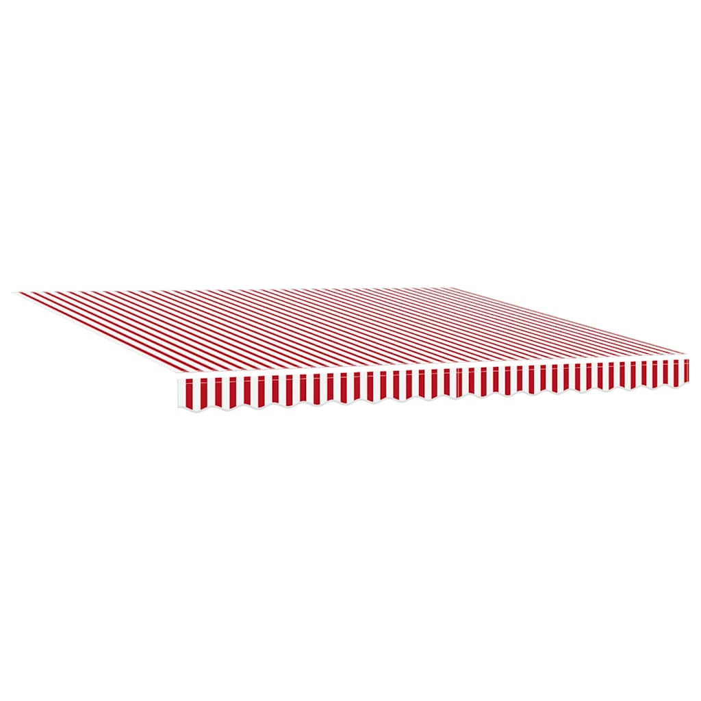 Toldo Retráctil Rojo Y Blanco 400 X 300 Cm Tela Y Aluminio_5