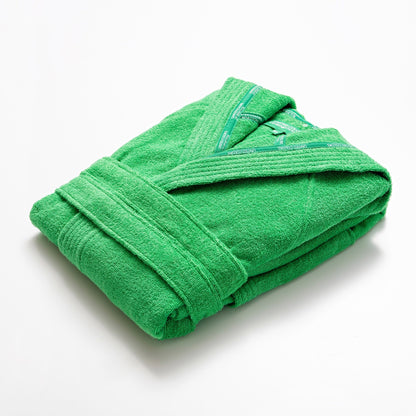 Albornoz Con Capucha M/l 360gsm 100% Algodón Verde Rainbow Be_1
