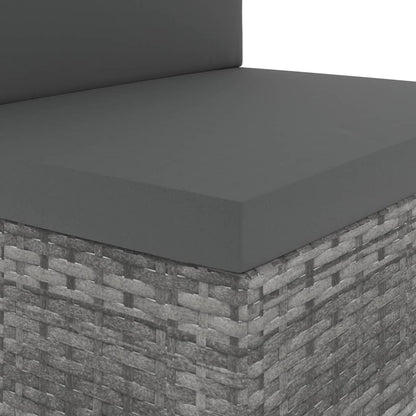 Juego De Muebles De Jardín 8 Piezas Ratán Sintético Gris / Vetonek_4