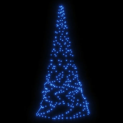Vidaxl Árbol De Navidad En Asta De Bandera 200 Led Azul 180 Cm_3