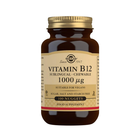 Vitamina B12 masticable/sublingual, 100 comprimidos de 1000μg