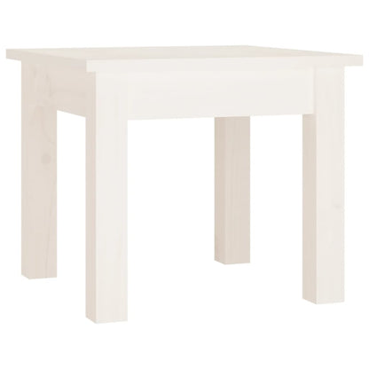 Mesa De Centro De Madera Maciza De Pino Blanco 35x35x30 Cm_0