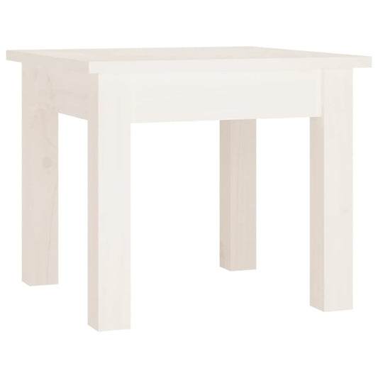 Mesa De Centro De Madera Maciza De Pino Blanco 35x35x30 Cm_0