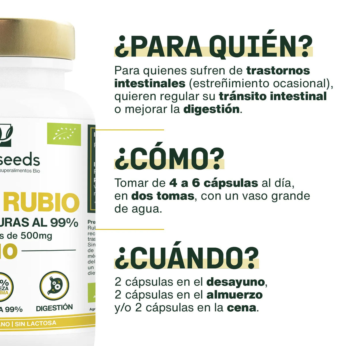 Psilio Rubio Bio, Cáscaras Puras Al 99% | 180 Cápsulas_1