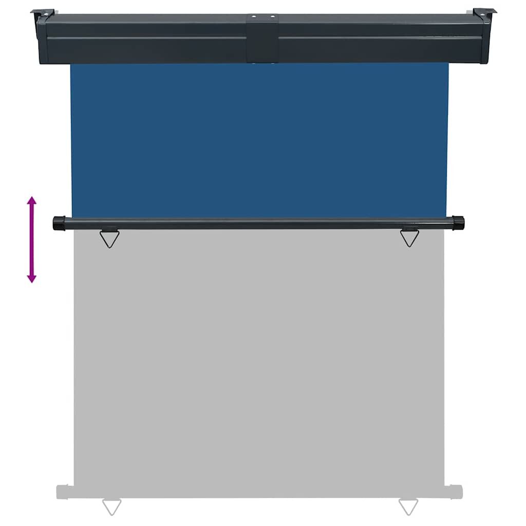 Vidaxl Toldo Lateral De Balcón Azul 145x250 Cm_4