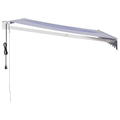 Toldo Retráctil Automático Azul Y Blanco 3x2,5 M_5