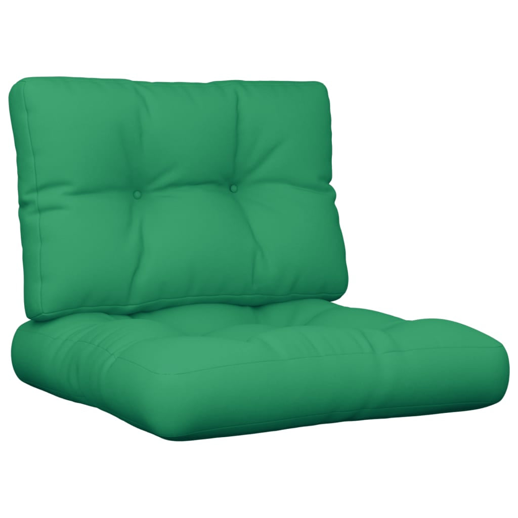Vidaxl Cojines Para Palets 2 Unidades Tela Verde_0