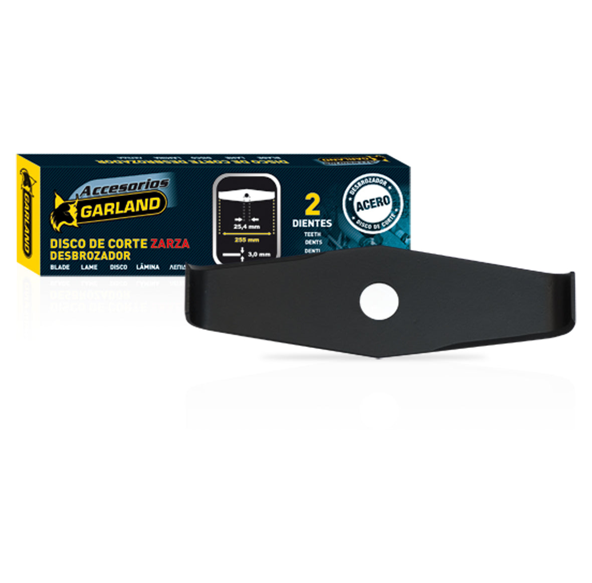 Garland - 7100310352 Disco Desbrozar -cuchilla Para Trabajo De Desbroce Y Triturado De Maleza Y Zarzas D.int:25,4mm, D. Ext: 305mm_0