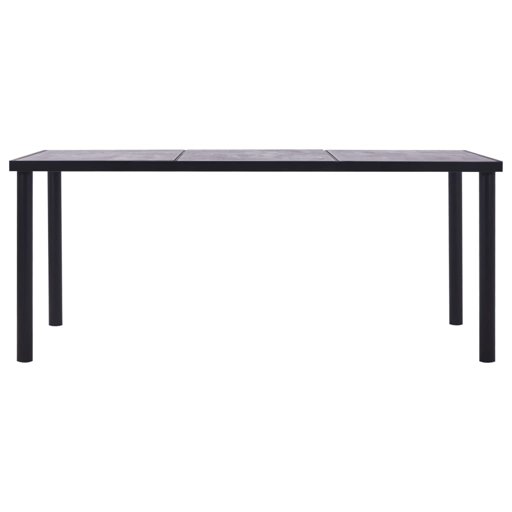 Mesa De Comedor De Mdf Negro Y Gris Hormigón 200x100x75 Cm_0