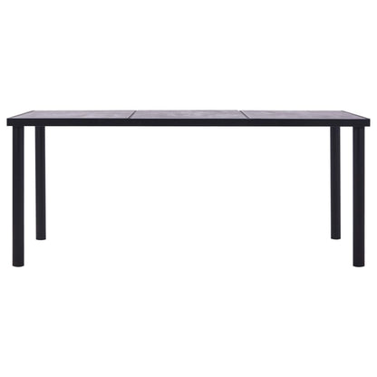 Mesa De Comedor De Mdf Negro Y Gris Hormigón 200x100x75 Cm_0