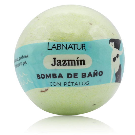 Bomba de Baño Espumosa Jazmín con Pétalos Labnatur 140 g | Aroma Floral | Relax | Spa En Casa_0