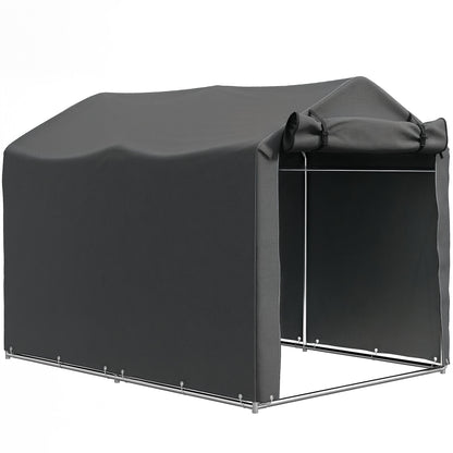 Outsunny Carpa De Jardín Exterior Para Herramientas 2,2x1,57x1,65 M Gris Oscuro_0