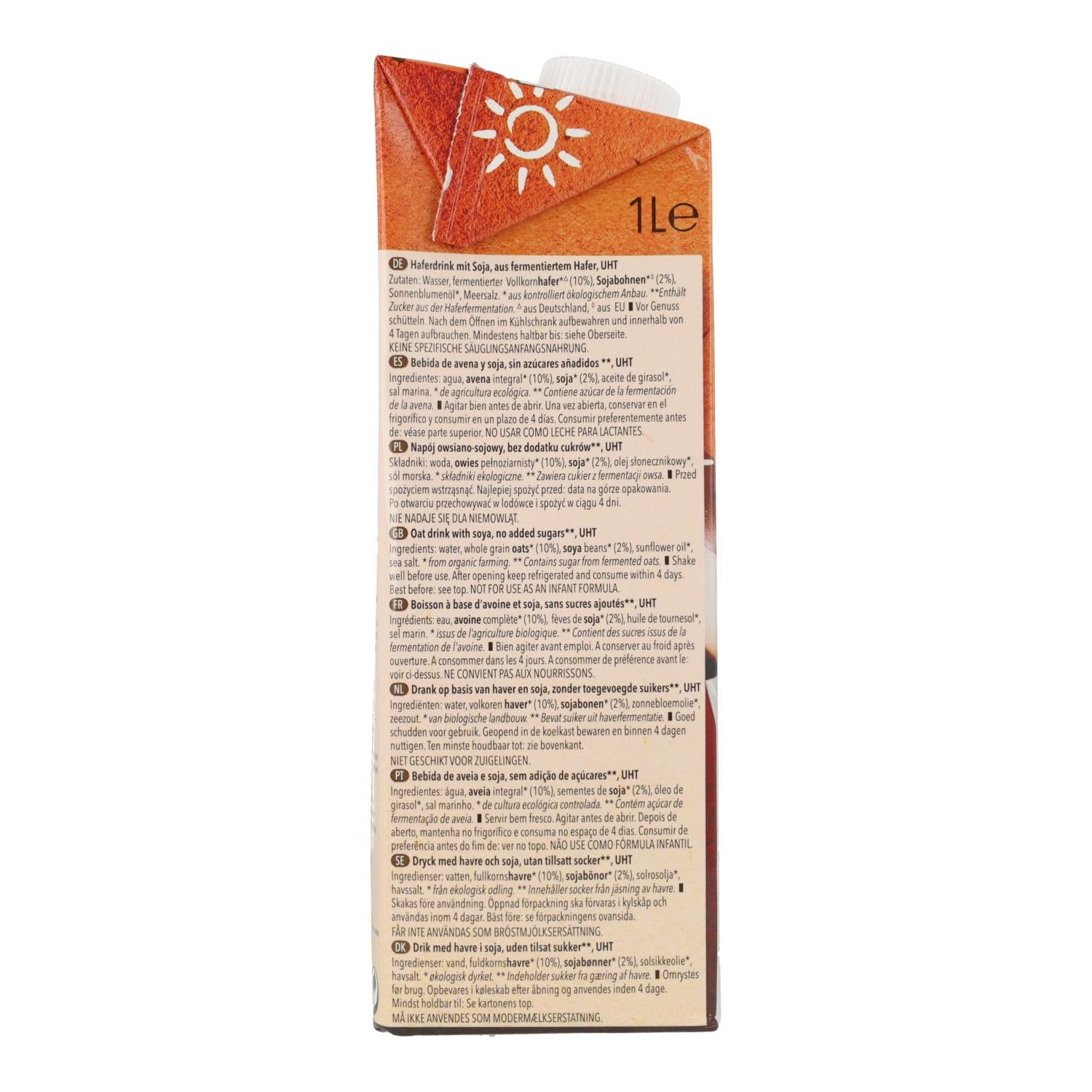 Pack 8x Bebida Avena Barista BIO Natumi 1 L