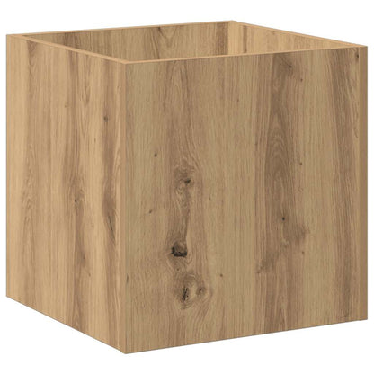 Jardinera De Madera Contrachapada Roble Artesanal 40x40x40 Cm_5