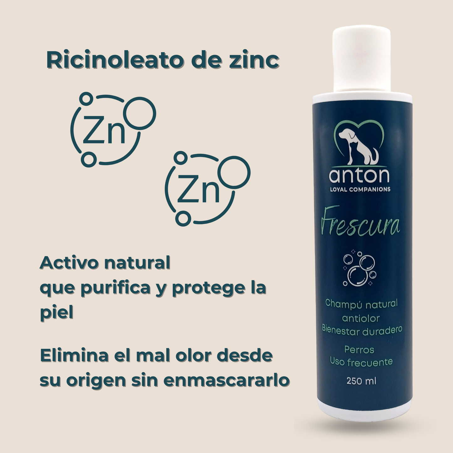 Champú natural para el control de olores en perros – 250 ml_3