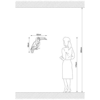 Aplique De Pared, Mdf , Negro, 50x12x49, Casquillo E 27 Max 100 W_1