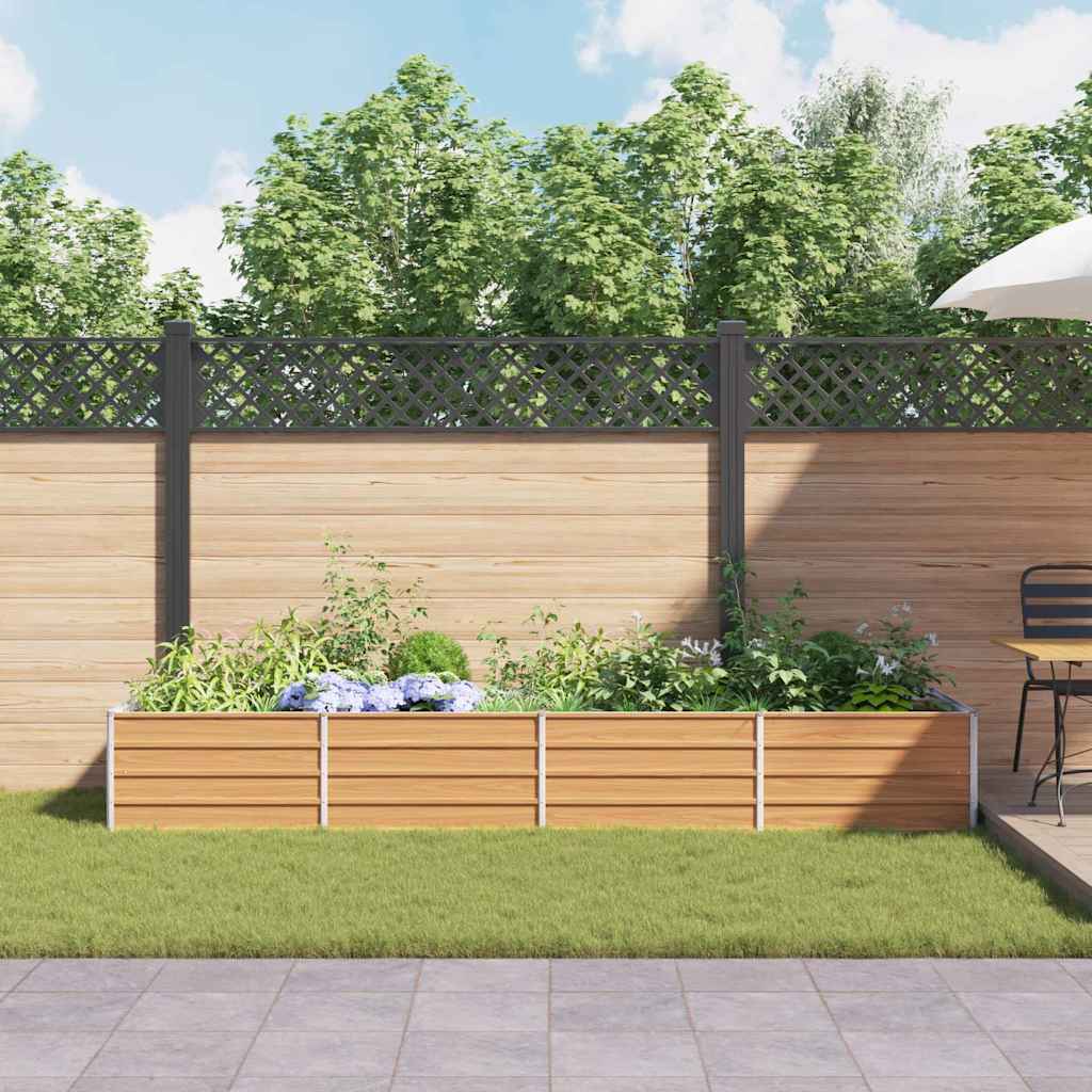 Arriate Elevado Marrón Claro 320 X 80 X 45 Cm Acero Galvanizado_3