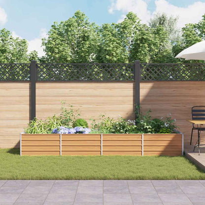 Arriate Elevado Marrón Claro 320 X 80 X 45 Cm Acero Galvanizado_3