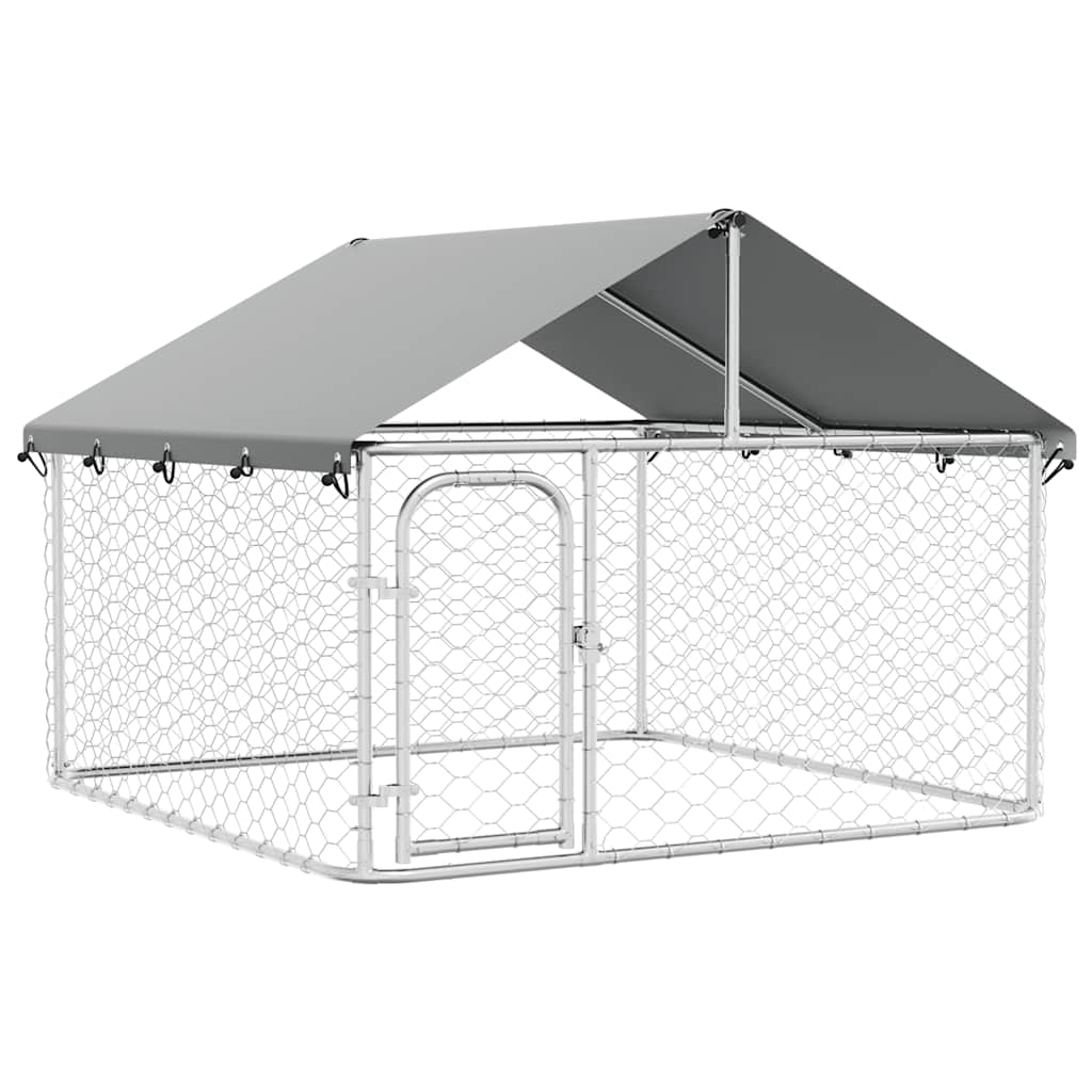 Perrera De Exterior Con Tejado 200x200x150 Cm_0