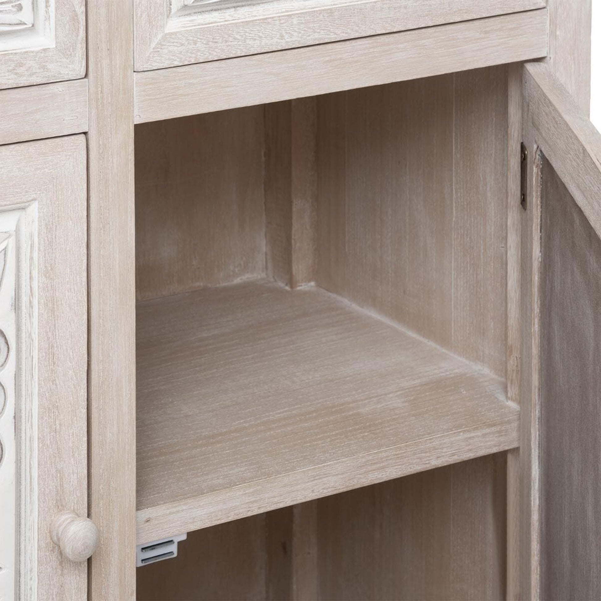 Wellhome Aparador 2 Puertas Práctico Madera Blanca_4
