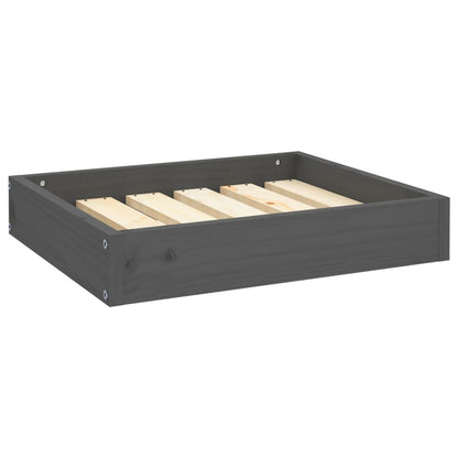 Vidaxl Cama Para Perros Madera Maciza De Pino Gris 51,5x44x9 Cm_0