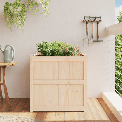 Jardinera De Madera Maciza De Pino 70x70x70 Cm_2