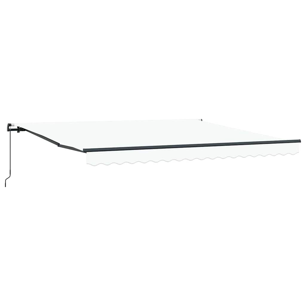 Toldo Retráctil Blanco 400 X 350 Cm Poliéster Y Aluminio_0