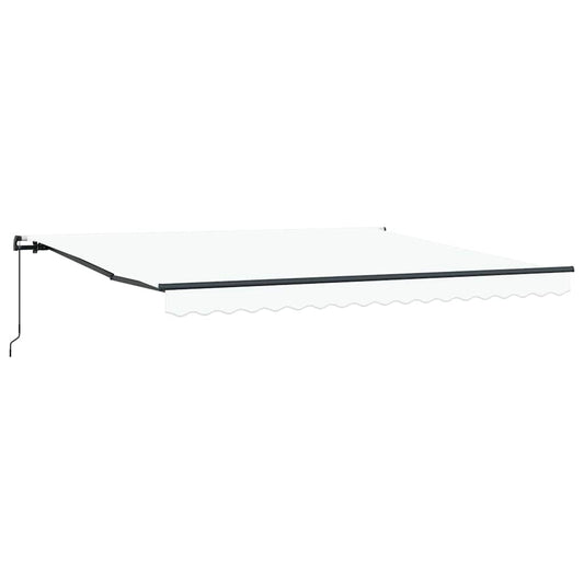 Toldo Retráctil Blanco 400 X 350 Cm Poliéster Y Aluminio_0