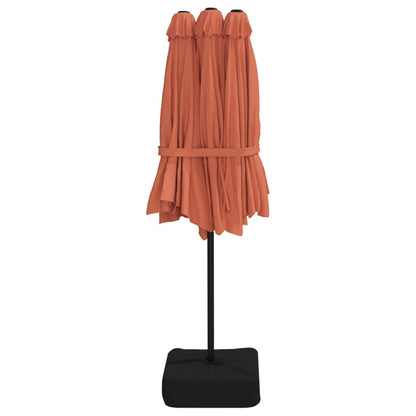 Sombrilla De Jardín Doble Color Terracota 449x245 Cm_3