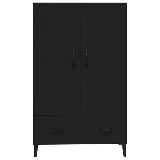 Aparador De Madera De Ingeniería Negro 70x31x115 Cm / Vetonek_0