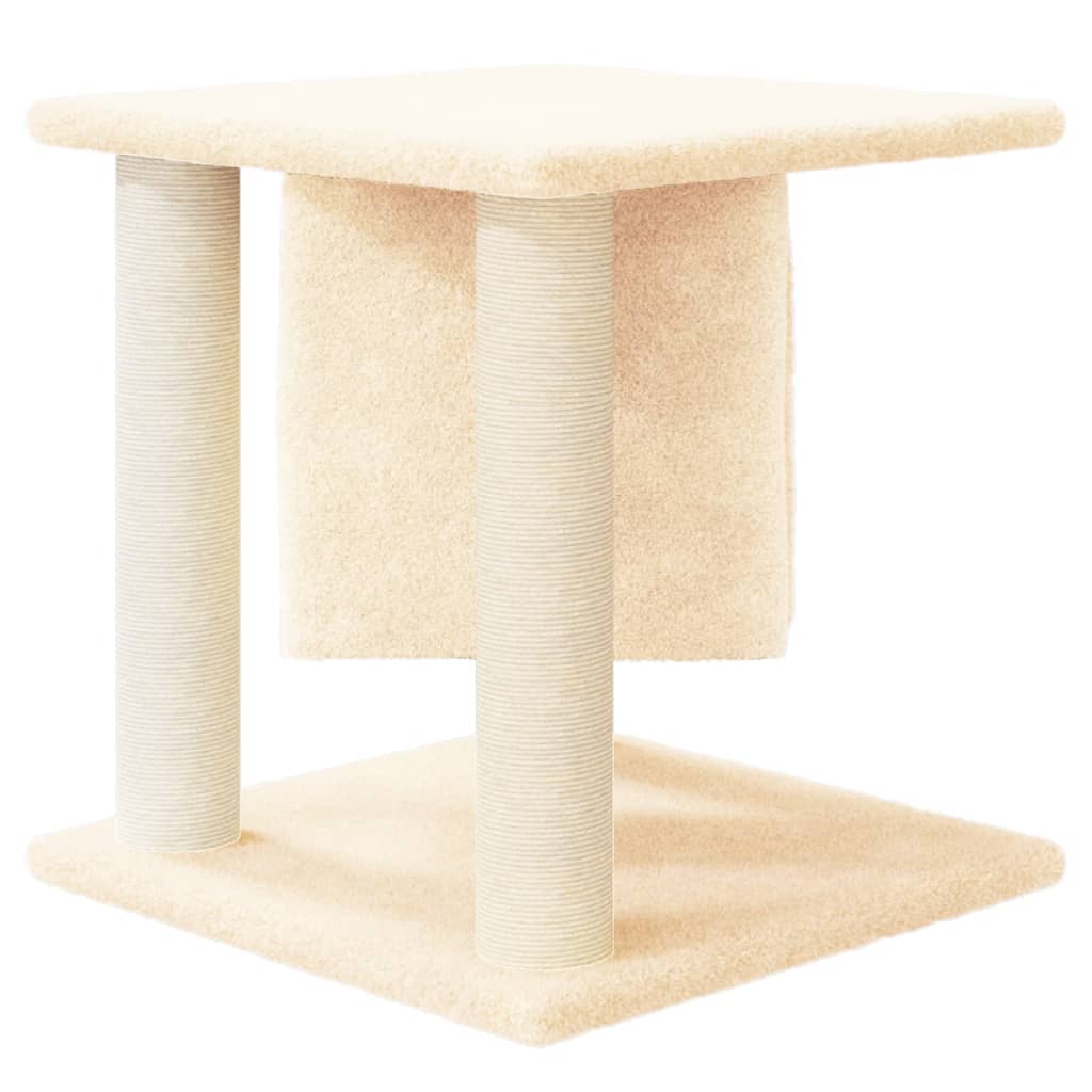Rascador Para Gatos Con Postes De Sisal Crema 37 Cm_3