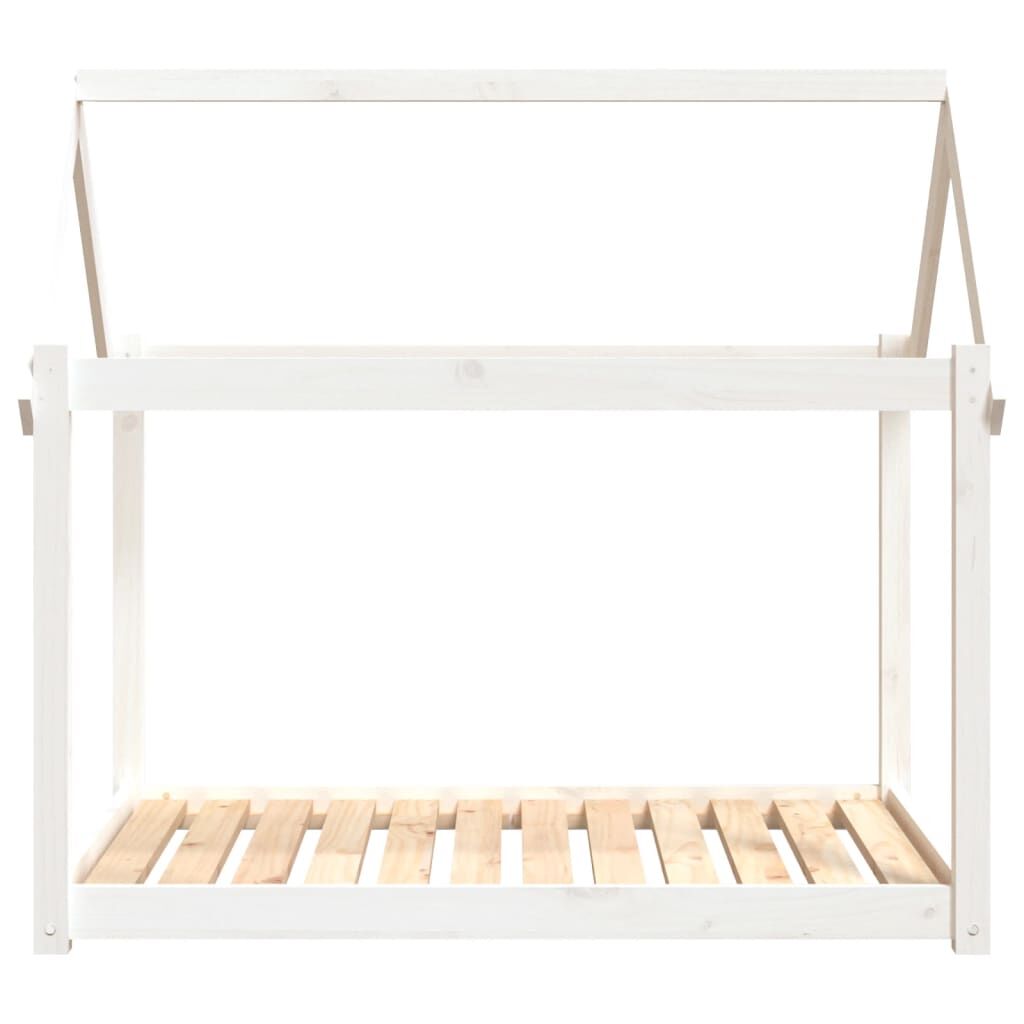 Vidaxl Cama Para Perros Madera Maciza De Pino Blanco 111x80x100 Cm_4
