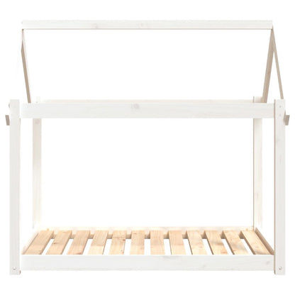Vidaxl Cama Para Perros Madera Maciza De Pino Blanco 111x80x100 Cm_4
