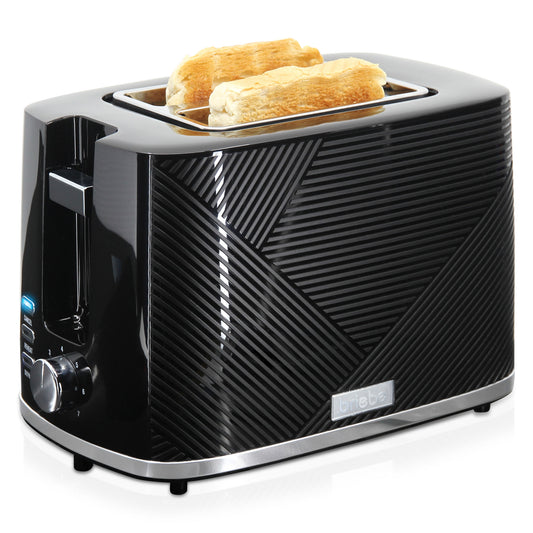 Briebe Elegance Tostadora Pan Ranura Ancha, Tostador 2 Rebanadas 7 Niveles Tostado, Calientapanecillos, Ta1169blk, Negro_0