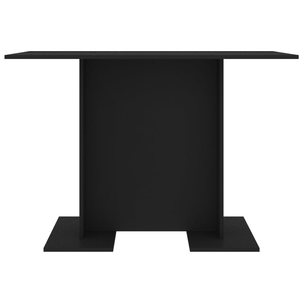 Mesa De Comedor De Madera Contrachapada Negro 110x60x75 Cm_1