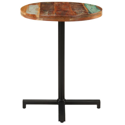 Mesa De Bistró Redonda Madera Maciza Reciclada Ø60x75 Cm_0