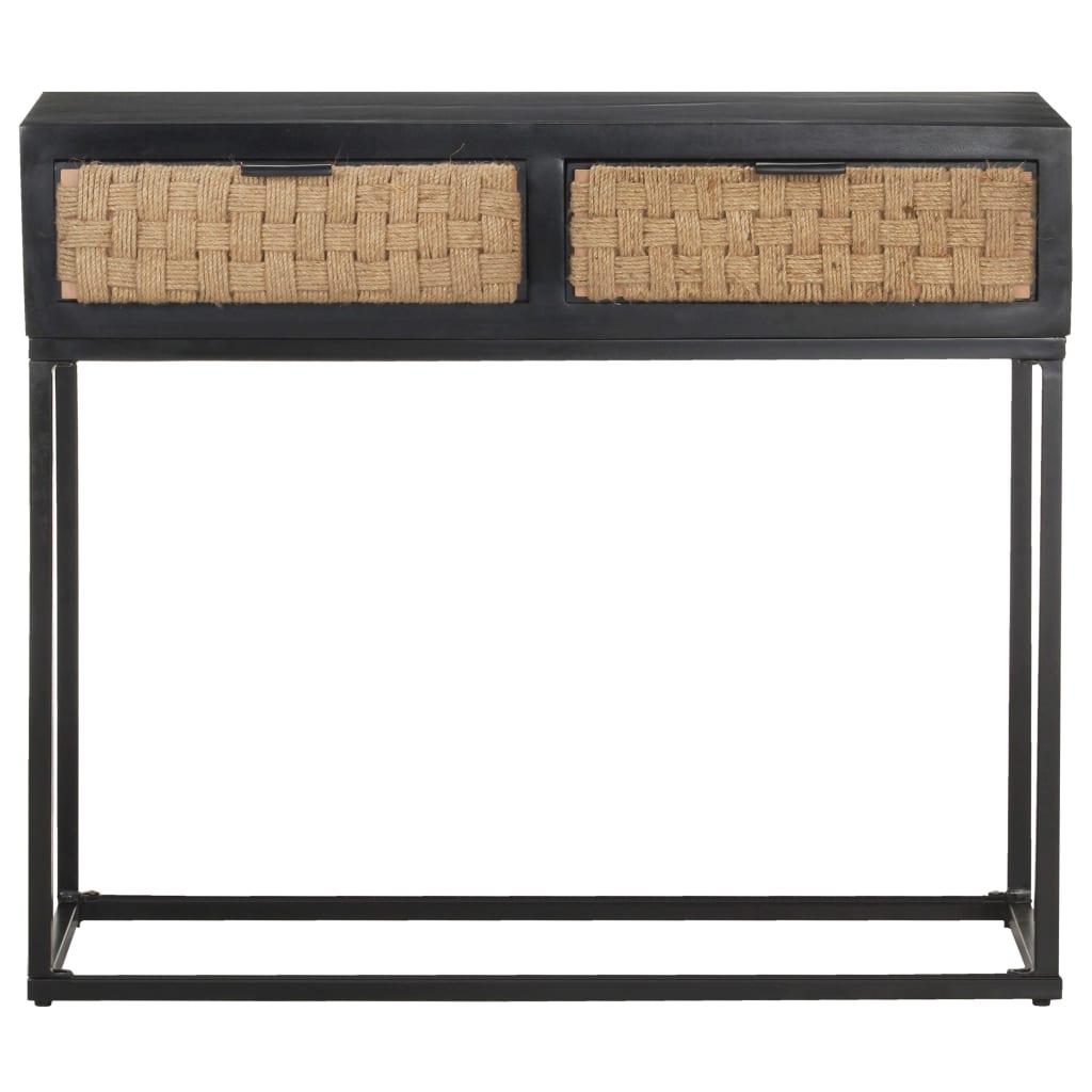 Mesa Consola De Madera Maciza De Mango 90x35x76 Cm_0