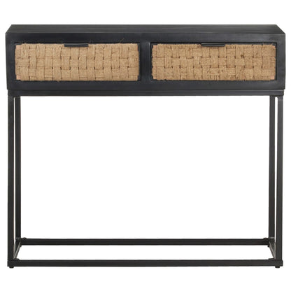 Mesa Consola De Madera Maciza De Mango 90x35x76 Cm_0