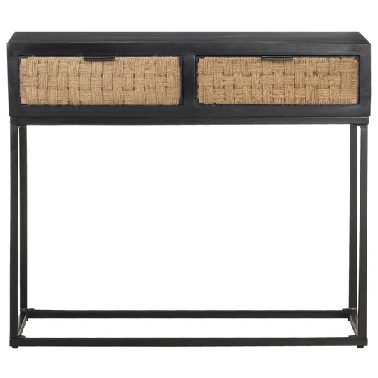 Mesa Consola De Madera Maciza De Mango 90x35x76 Cm_0