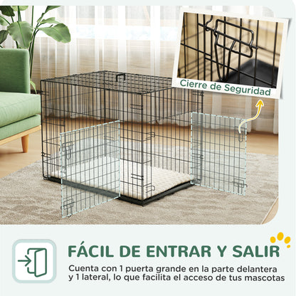 Pawhut Jaula Para Perros Plegable_4