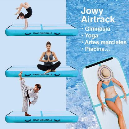 Jowy Airtrack 200x100x20cm Colchoneta Inflable, Color Azul_5