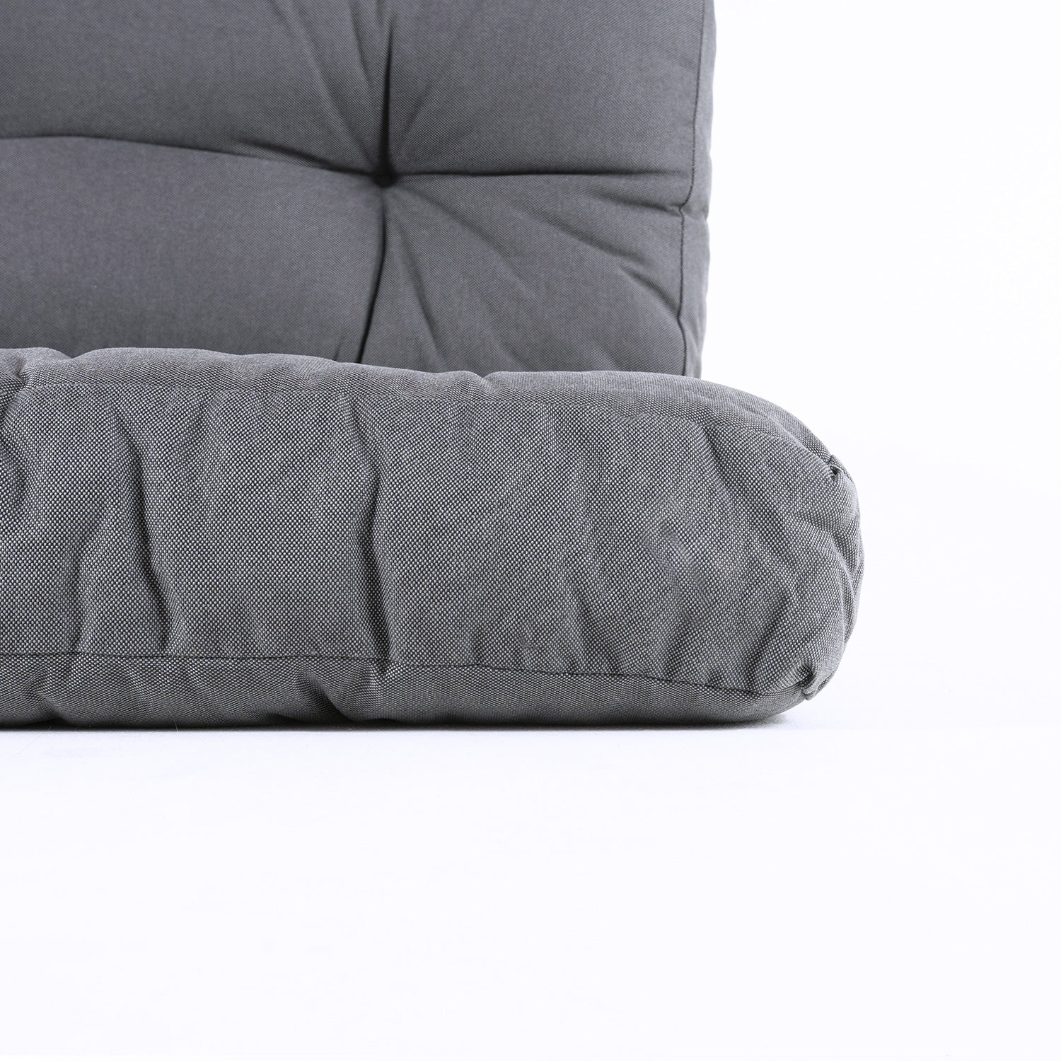 Pack 4 Cojines Para Palets, Cojín De Asiento 80x120x16 Cm + Cojín Respaldo 42x120x16 Cm, Olefin Color Gris, Repelente Al Agua_3