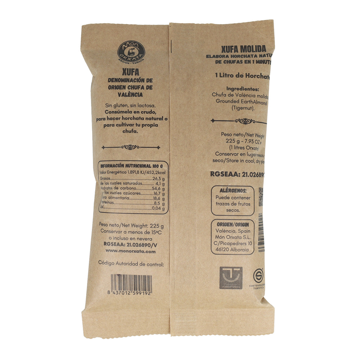 Chufa Molida de Valencia D.O. Mon Orxata 225 g