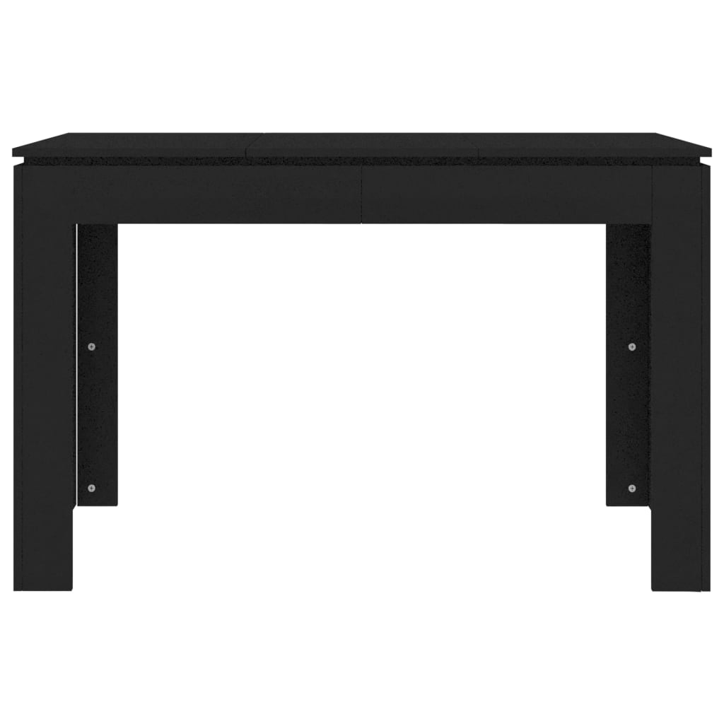 Mesa De Comedor De Madera Contrachapada Negro 120x60x76 Cm_2