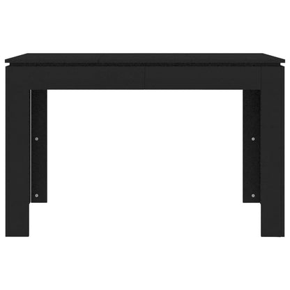 Mesa De Comedor De Madera Contrachapada Negro 120x60x76 Cm_2