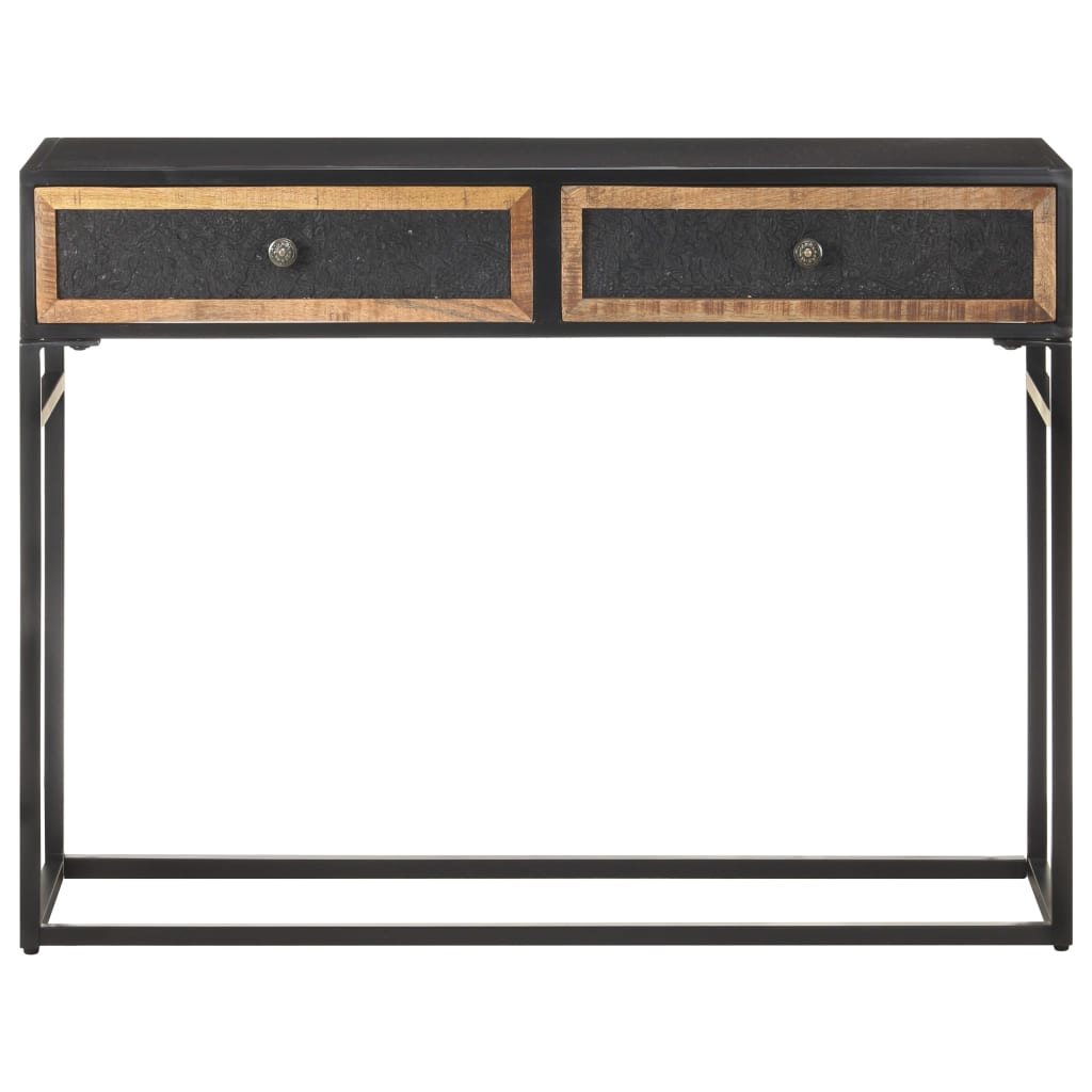Mesa Consola Madera Maciza De Mango 100x35x75 Cm_0