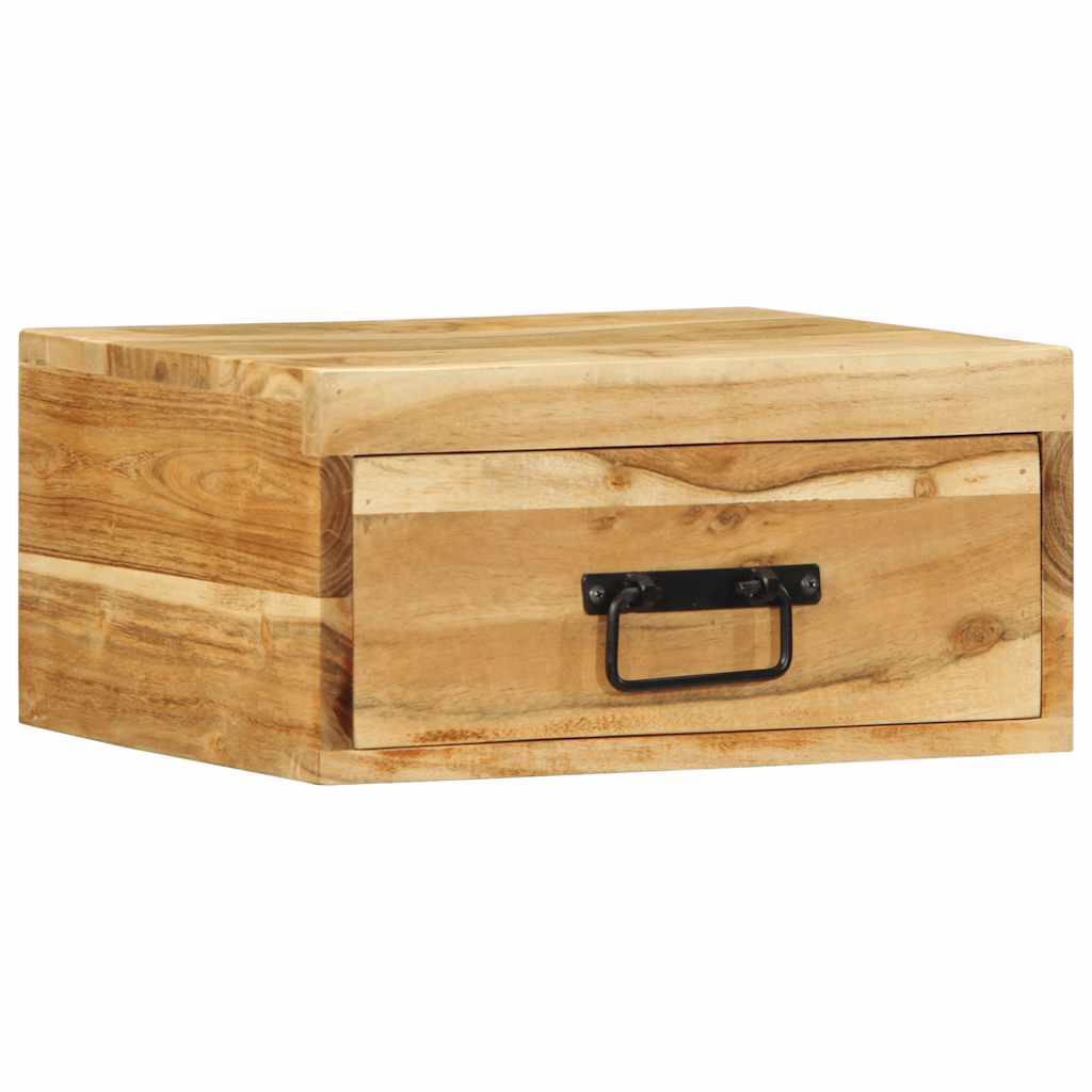 Mesitas De Noche De Pared 2 Uds Madera Maciza De Acacia_2