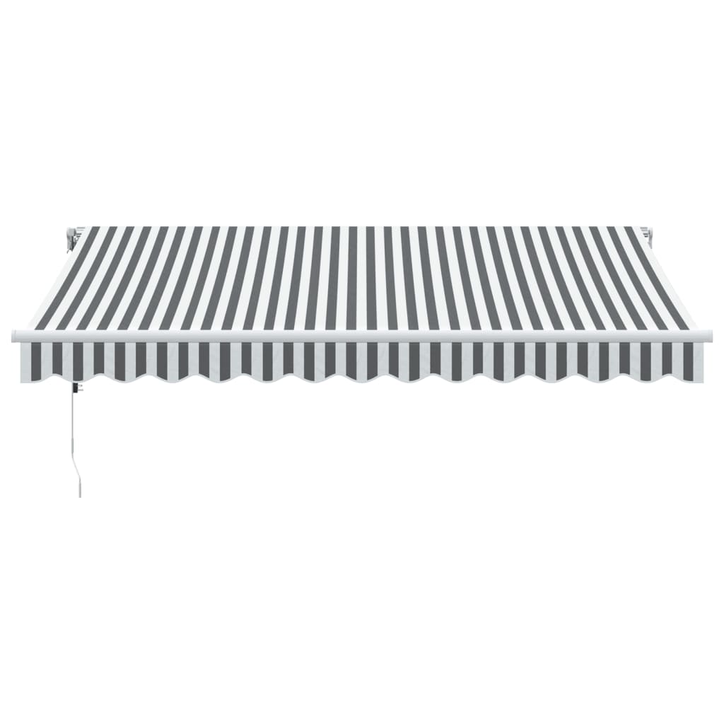Toldo Retráctil Automático Gris Antracita Y Blanco 350x250 Cm_2